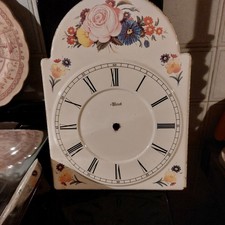 Vintage Painted Enamel Clock Face Only