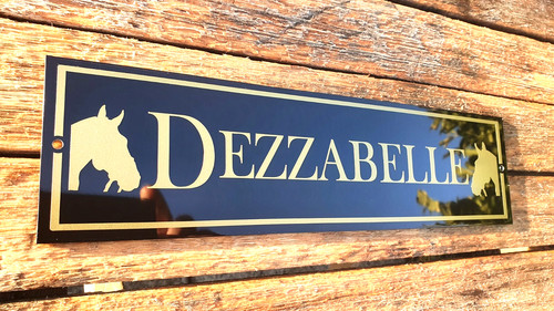 Stable door sign gloss - sign, black
