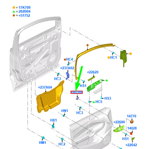 Ford kuga mk2 c520 - front, door