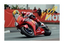 Joey Dunlop 7 A4 reproduction autograph picture poster with choice of frame