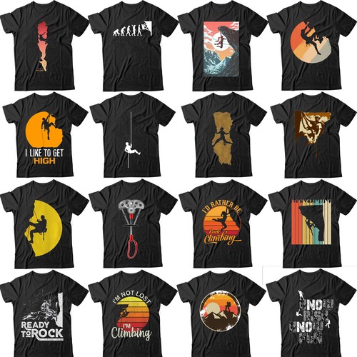 Rock climbing mens shirt - rock,