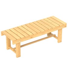 Wooden Garden Bench Small 2 Seater Patio Loveseat Chair Rustic Coffee Side Table