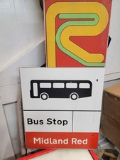 Midland Red bus stop sign