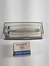New Merkur Mustache Eyebrow Trimmer Razor + 9  New Merkur Razor Blades