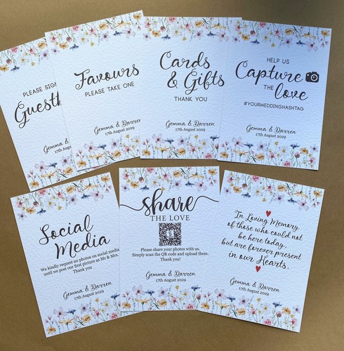 Wildflowers gift card sign