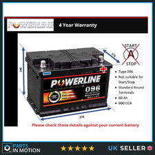 Battery fits BMW 320D 116 Z3