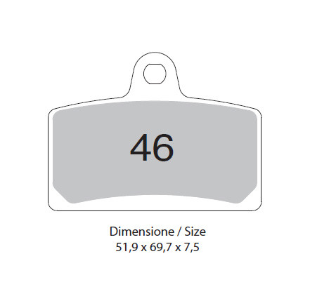 Organic front brake pair - , pads