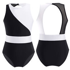 UK Girls Ballet Dance Leotard Fitness Unitards Gymnastic Jumpsuits Activewear