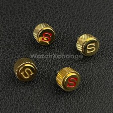 Gold Screw-in Engraved "S"