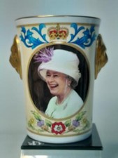 Caverswall QUEEN ELIZABETH 80th BIRTHDAY Ltd Ed Lion Head Beaker