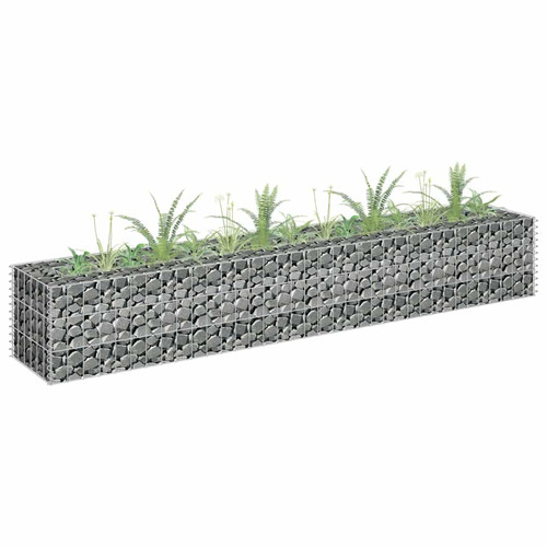 Gabion raised bed silver - gabion,