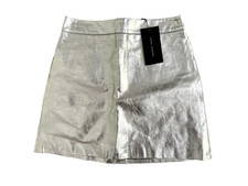 ZARA Metallic Silver Leather