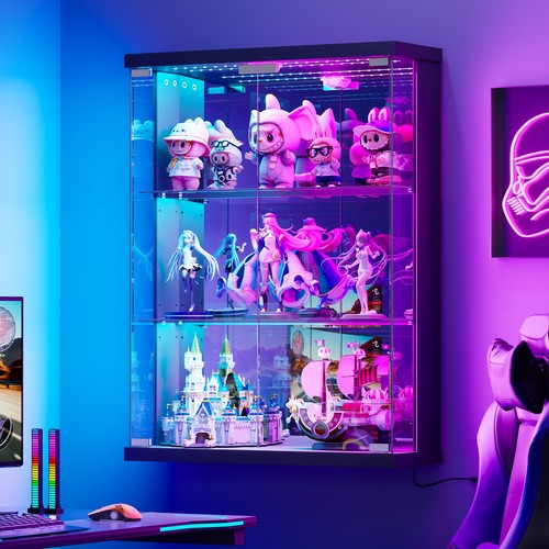 Wall glass display cabinet - wall,