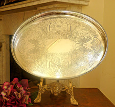 Silver plated tray cavalier - plated,