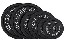 Cast Iron Weight Plates Set Pair 2" Hole Disc Dumbbell Olympic Barbell Weights