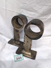 Pair Of Large Brass Deck Pole /Bar Holders Architectural/Marine Salvage 50mm Int