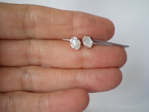 Rainbow moonstone stud - rainbow,