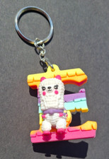 Smiggle Llama Rainbow Alphabet Keyring Key Ring Key Chain - 'E'