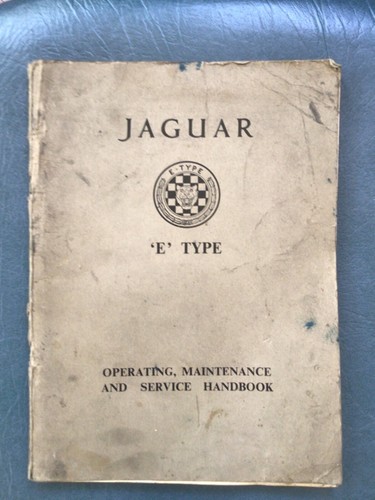 Jaguar type owners manual - e-type,