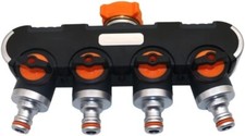 BBCBBZ Garden 4 Way Tap Connectors Metal Hose Pipe Splitter Plastic Drip