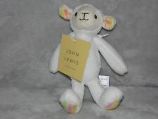 John Lewis lamb soft toy white rainbow sheep comforter