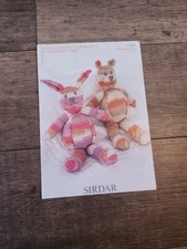 1480 - SIRDAR SNUGGLY SMILEY STRIPES DK RABBIT & BEAR KNITTING PATTERN - 