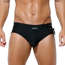 Casey Kevin Men's Black Sexy Swim Briefs Quick Dry Size M NEW