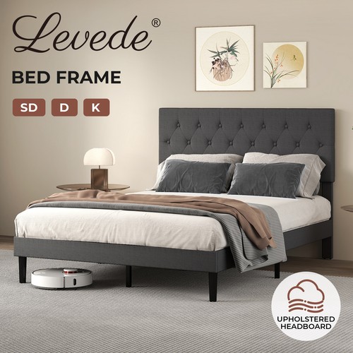 Levede upholstered bed frame - upholstered,