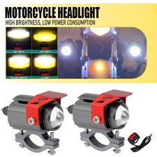 60W 6000LM Motorcycle LED Front Spot Light Headlight Driving Motorbike Fog Lamp