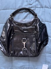 AVON black lacquer handbag - brand new still folded in original package