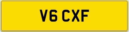 Registration number cxf - number, v6