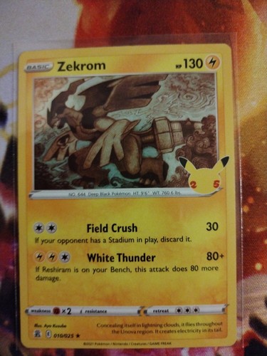 Pokémon tcg zekrom 010 - zekrom, 010/25