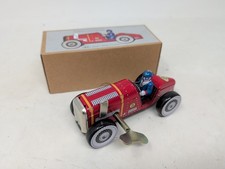 CLOCKWORK TIN TOY RACING CAR