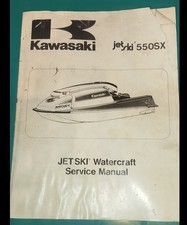 Kawasaki JetSki 550sx watercraft service Manual Js550-B1 1990