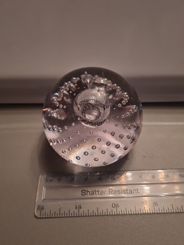 Glass paperweight bubble - paperweight,
