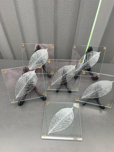 Set large glass coasters - of, 6