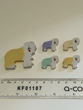 Vintage 1980’s Erasers Old English Sheep Dog Puppies Erasers