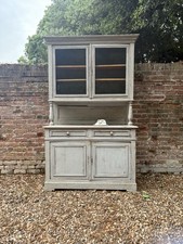 Beautiful Original Old Painted French Dresser C19th with original glass