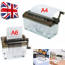 Portable A4 /A6 Paper Hand Electric Shredder Manual Straight Cut Home Office