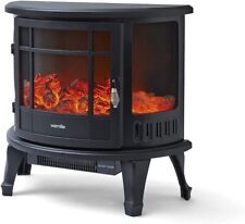 Warmlite WL46017 Bath Log Effect Fire 1800W, Black - DAMAGED DOOR