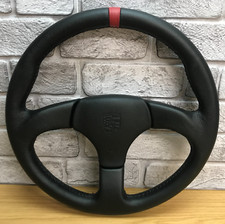 Porsche Club Sport black leather steering wheel. 968 CS, 944 964 911 928 etc. 8D