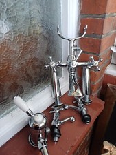 Edwardian style Bath and Basin taps Used