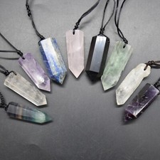Gemstone Pointed Pendant - 3cm