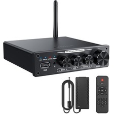 PROZOR Audio Bluetooth Amplifier with BT 5.0 Optical Coaxial RCA USB Input 100W