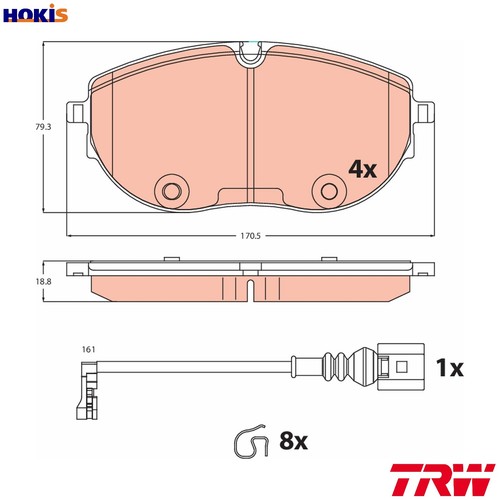 Brake pad set disc - pad,