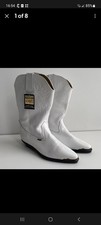 Wrangler White Leather Cowboys Boots Size UK 6 - NEW