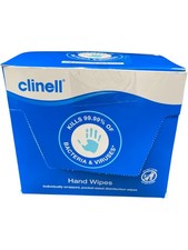 Clinell Hand Wipes Kills 99.99% Bacteria 100 Pack 1 XJV001