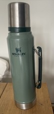 Stanley 1.0L flask Vacuum Bottle Green Handle Stainless Steel hot drinks