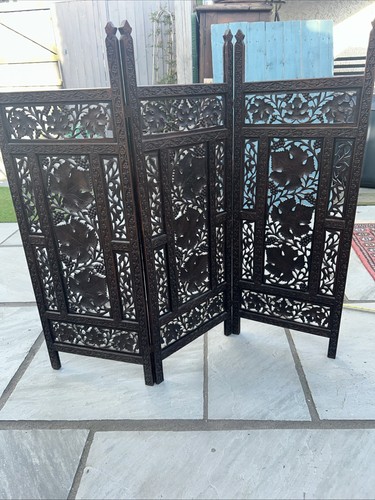 Antique indian carved rosewood - carved,