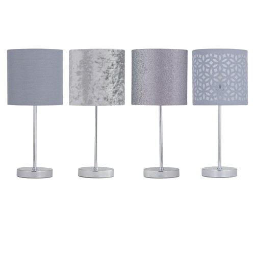 Chrome 35cm table lamp - table,